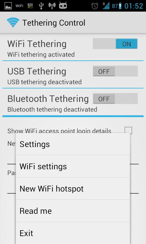Tethering Control