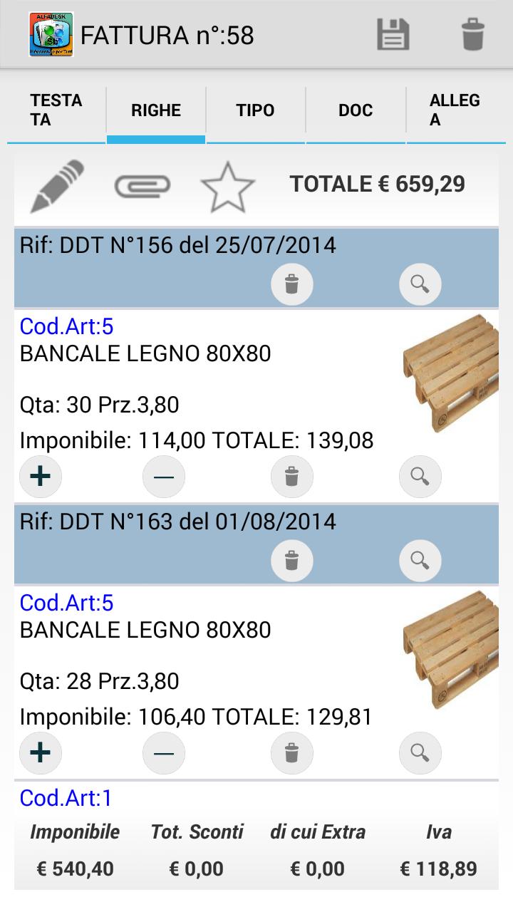 Fatture AlfaDeskSb CRM