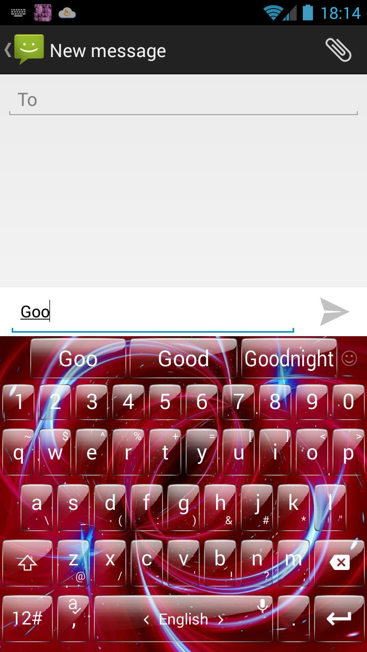 Keyboard Theme G Red Galaxy