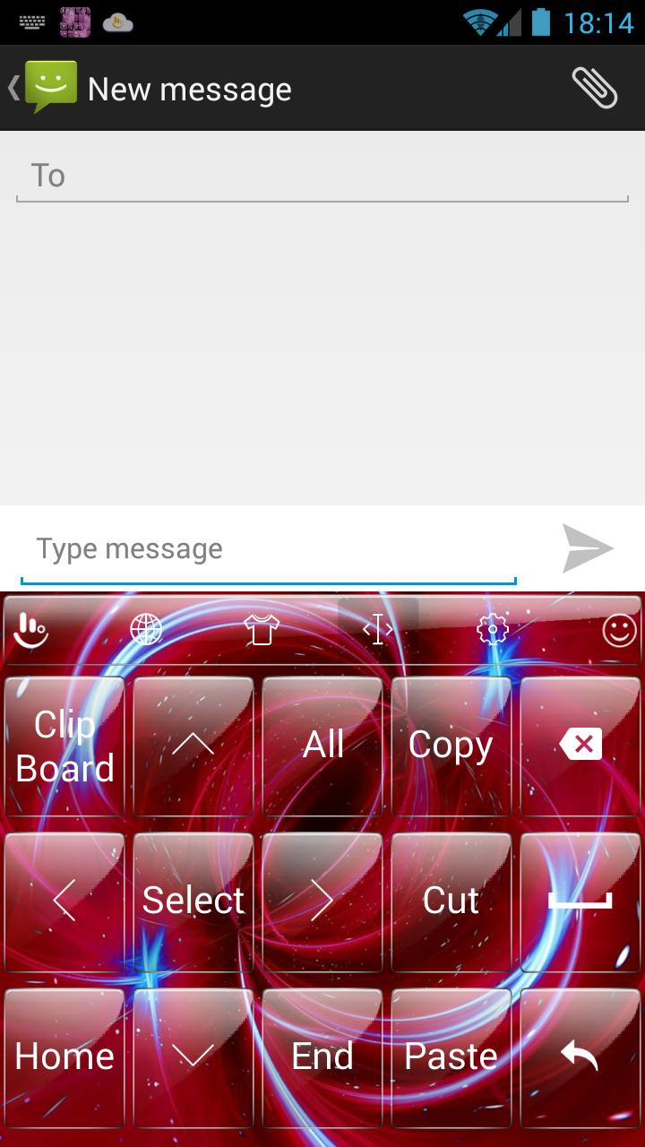 Keyboard Theme G Red Galaxy