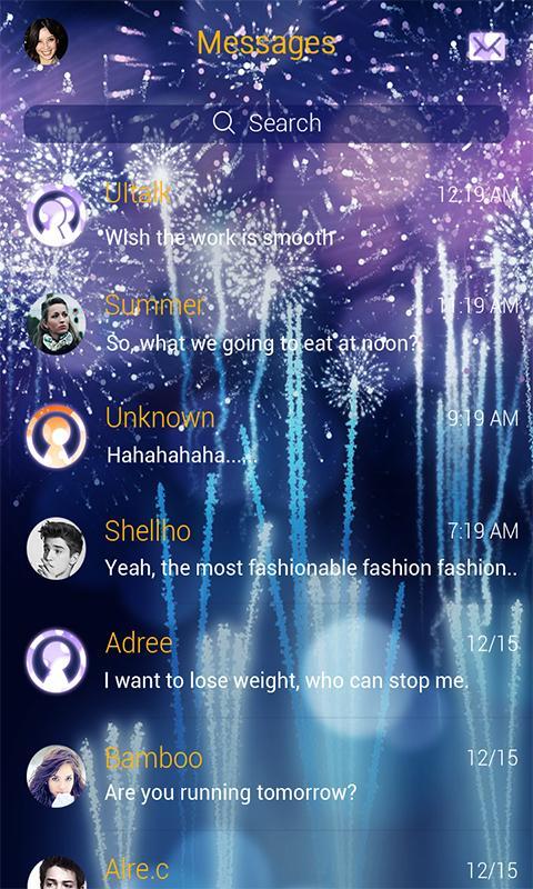(FREE) GO SMS FIREWORKS THEME