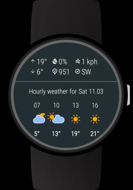 Weather for Wear OS (Android W