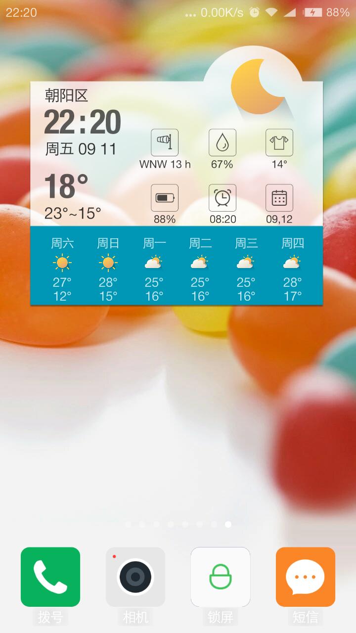 Calendar alarm clock weather