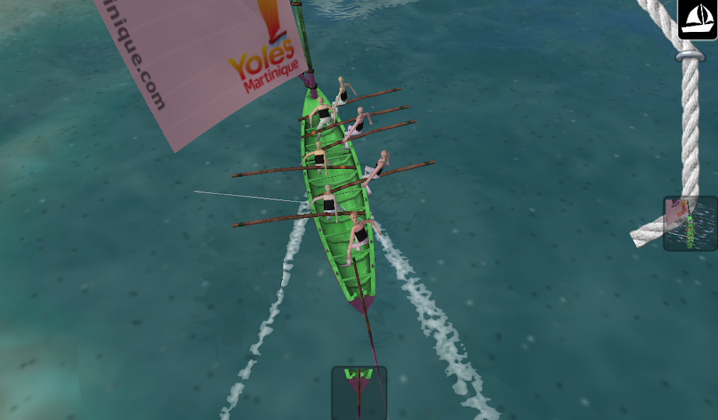 Yoles Martinique sailing