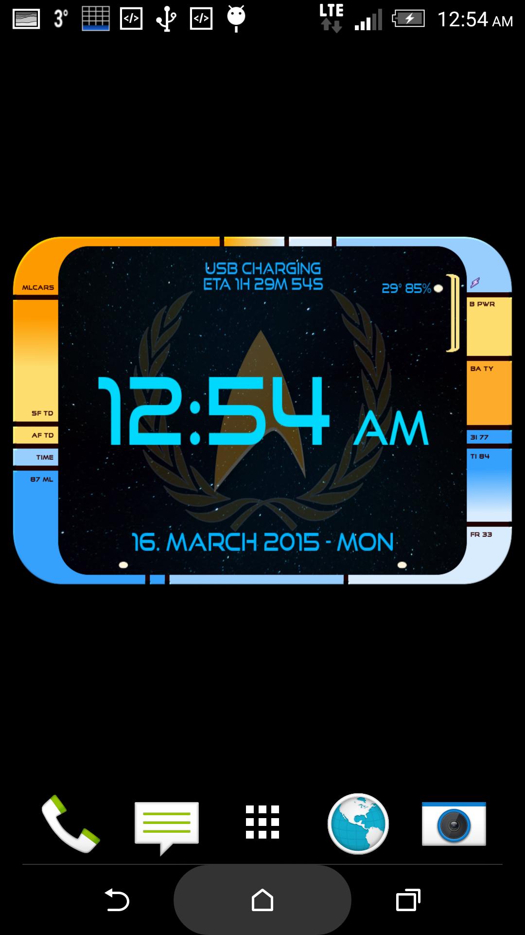 Starfleet LCARS Clock