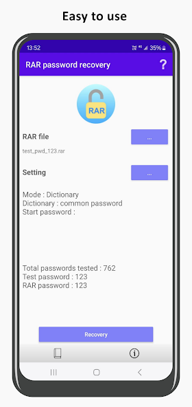 RAR password recovery