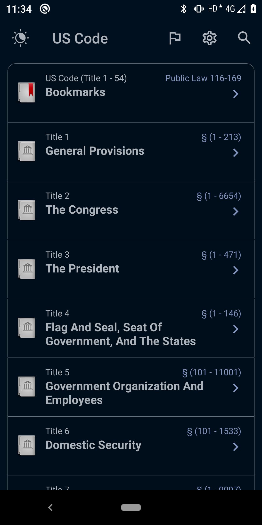 US Code, Titles 1 to 54