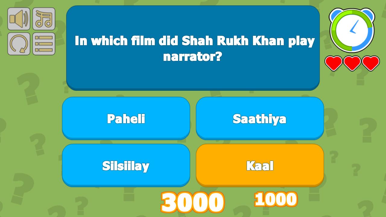 SRKian Fan Quiz
