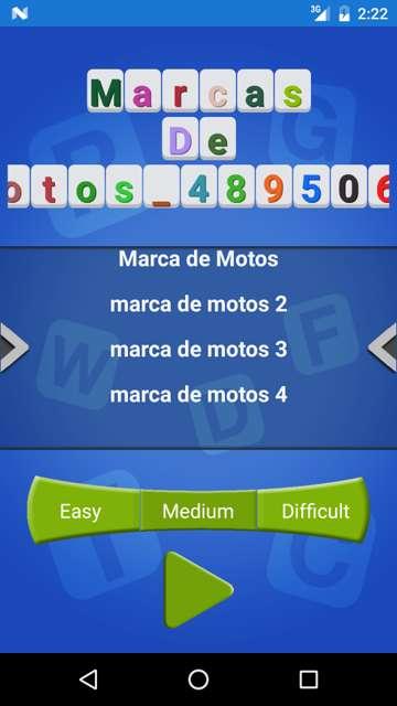 sopa de letras marca de motos