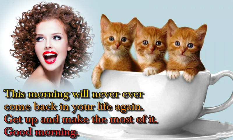 Good morning photo frame