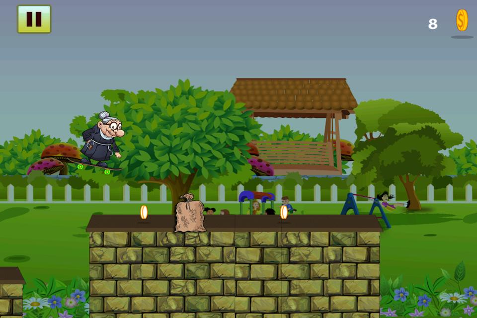 Crazy Granny Skate Run