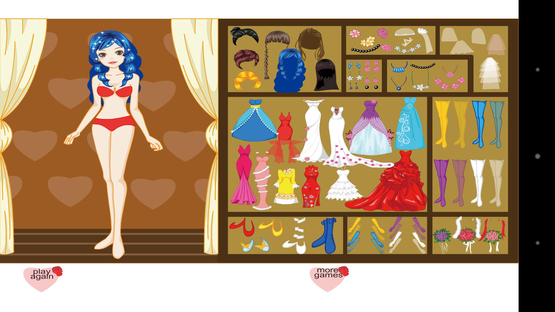 Beautiful bride dress up