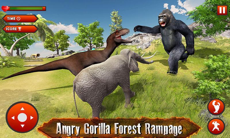 Angry Gorilla Attack : Wild Animal Jungle Survival