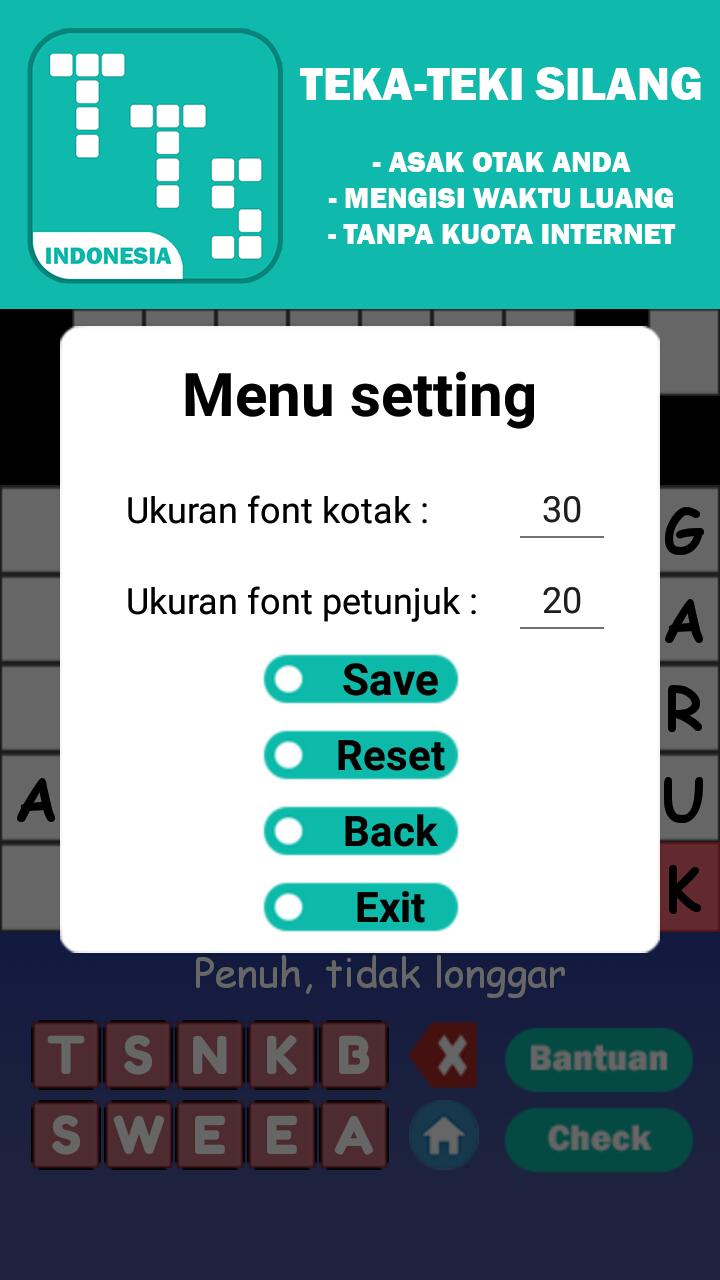 TTS Umum - Teka Teki Silang