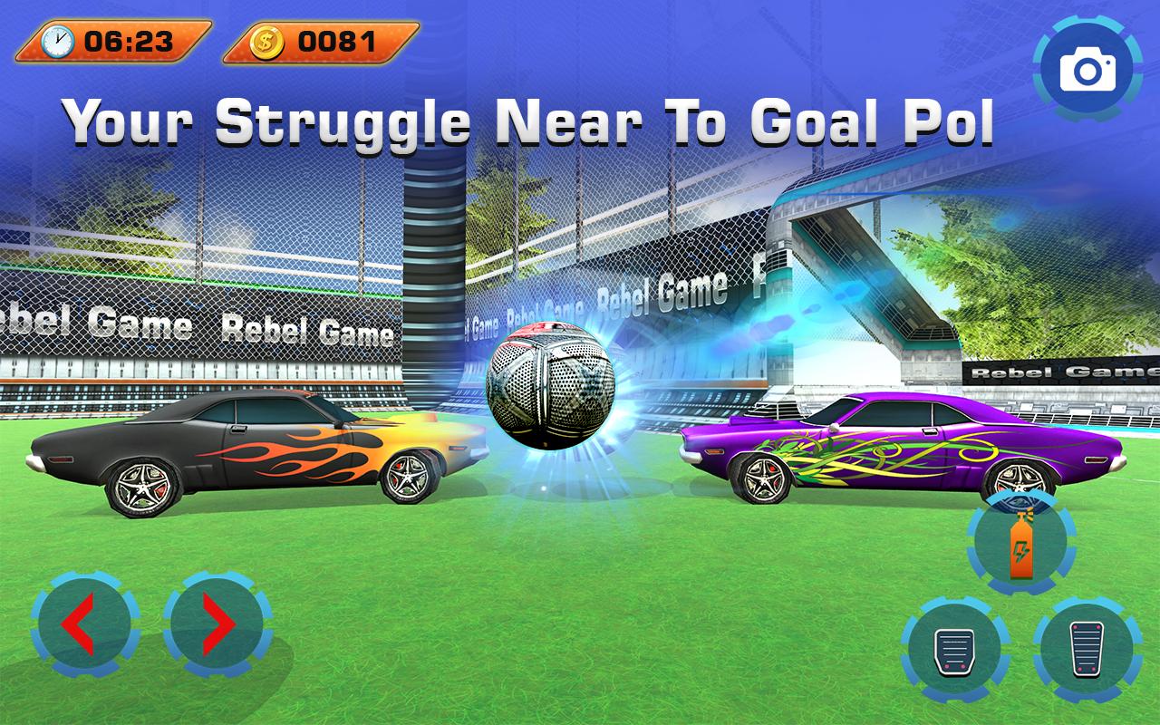 Rocket Car Crash Soccer Ball Stadium Football Game