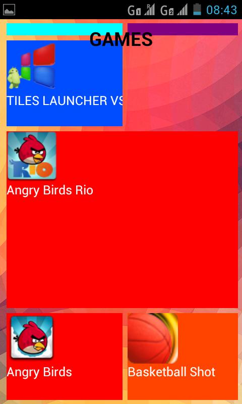 TILES LAUNCHER VS
