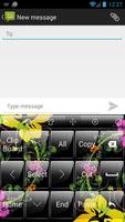 Keyboard Theme Glass Flowers