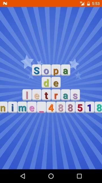 Sopa de letras anime