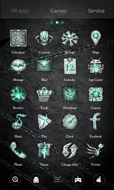 Hell Skull GO Launcher Theme