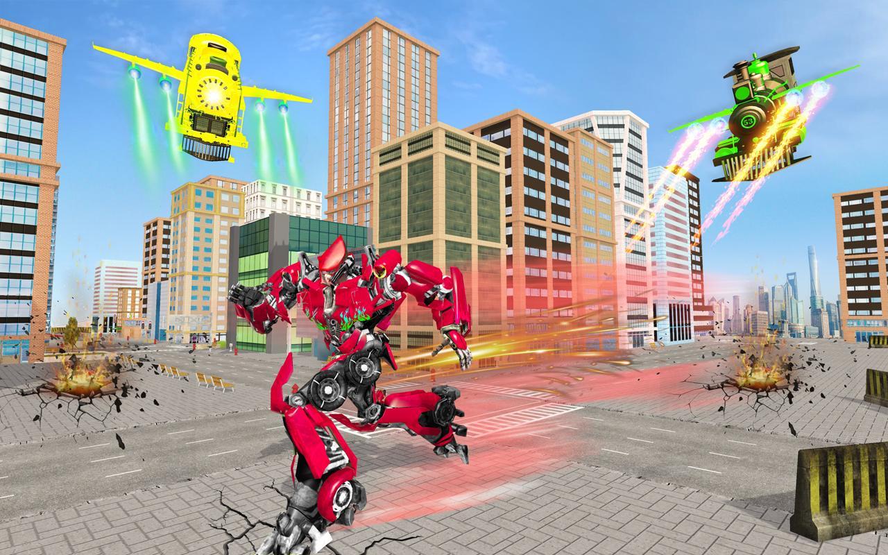 Flying Train Transformation Simulator