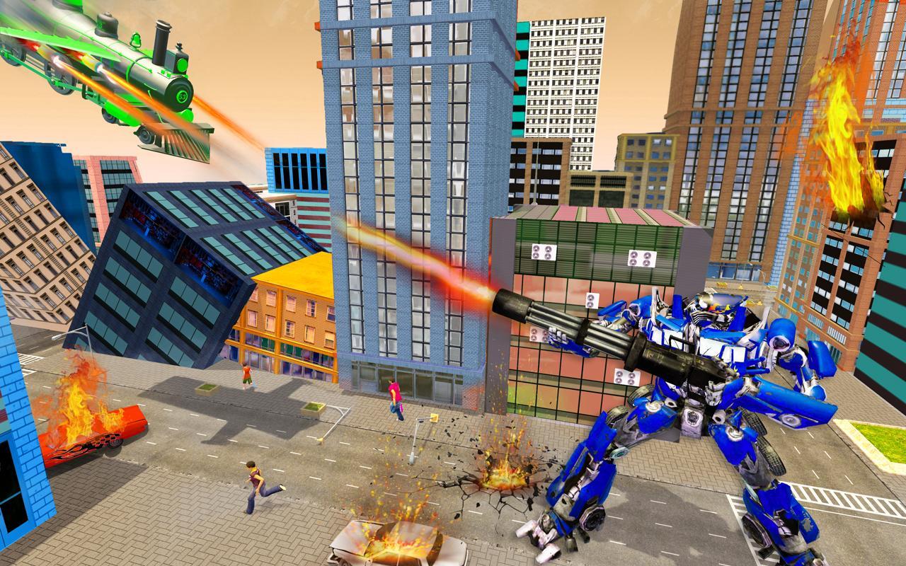 Flying Train Transformation Simulator