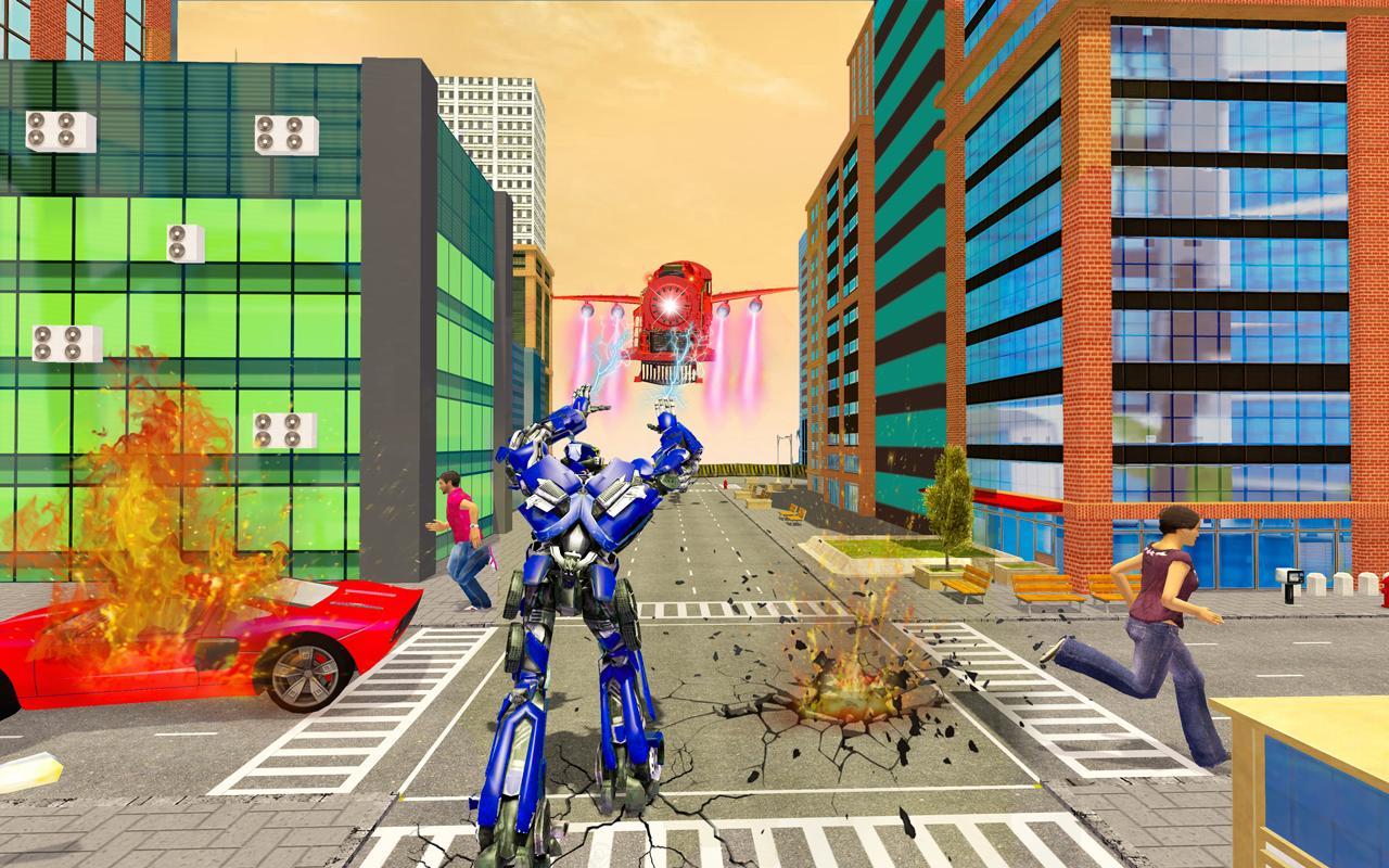 Flying Train Transformation Simulator