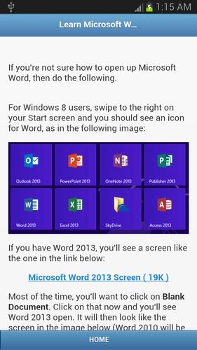 Learn MS Word Offline