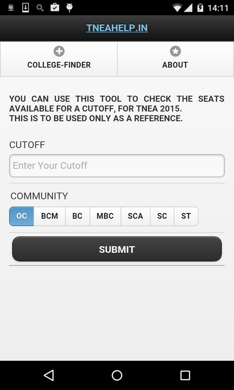 TNEAhelp College-Finder 2015