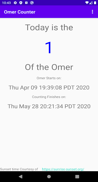Omer Counter.