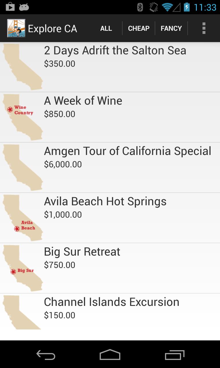 Explore California Tour Finder
