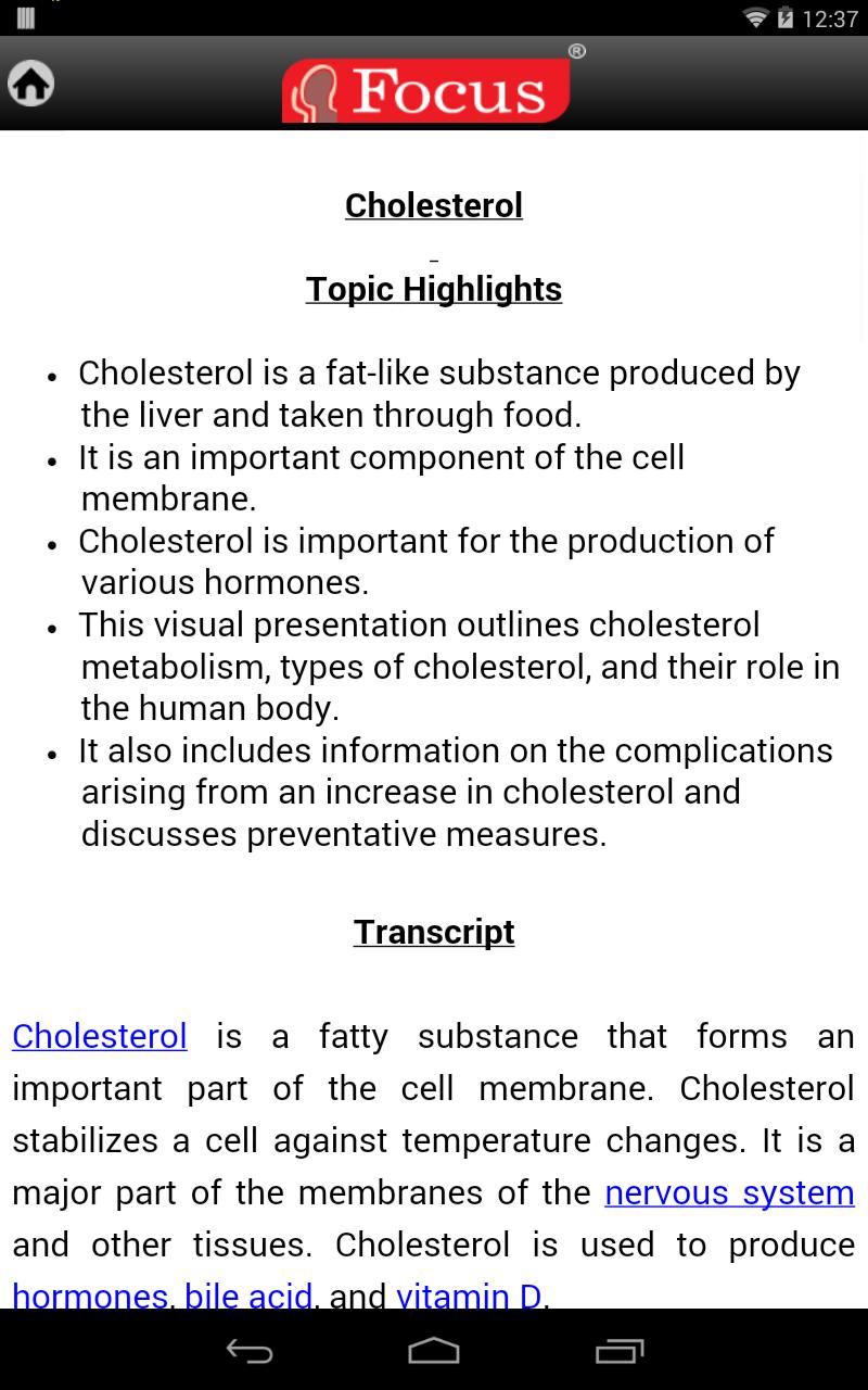 Cholesterol- An Overview