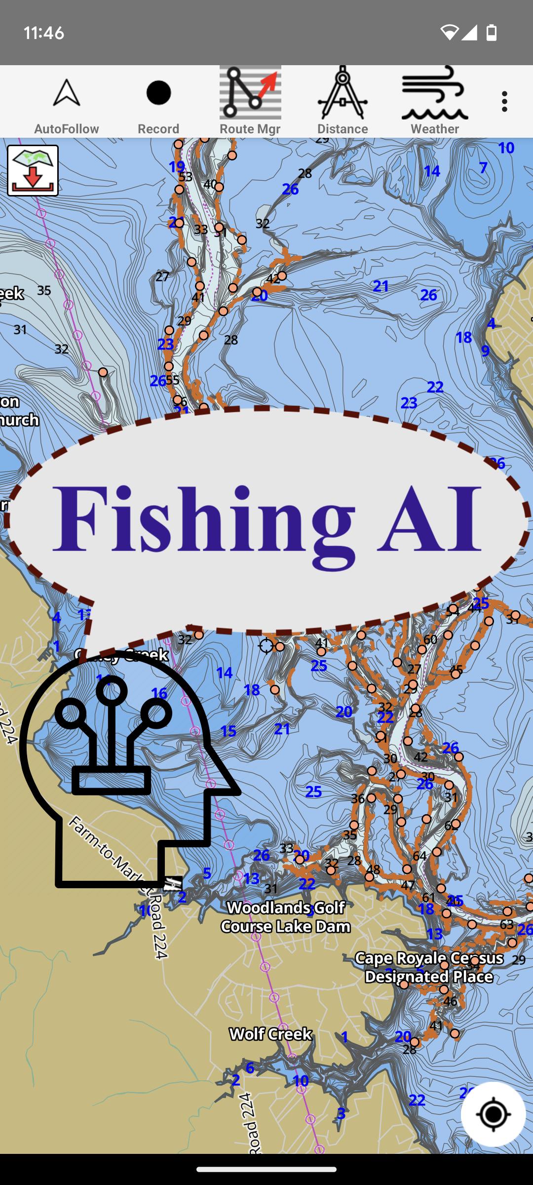Fishing Points-Lake Depth Maps