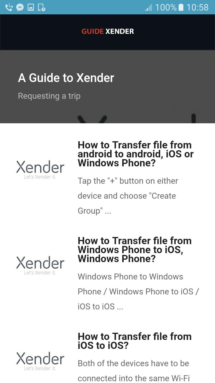 Guide Xender File transfer for Free