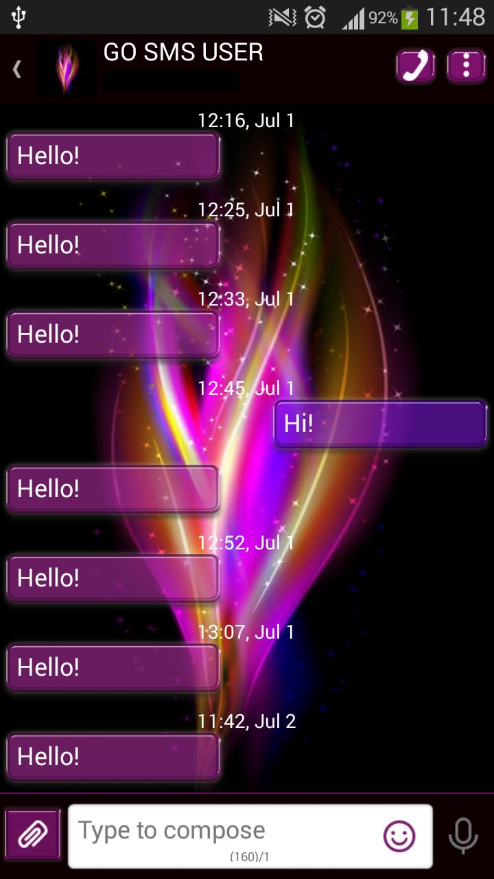 GO SMS Color HD Theme