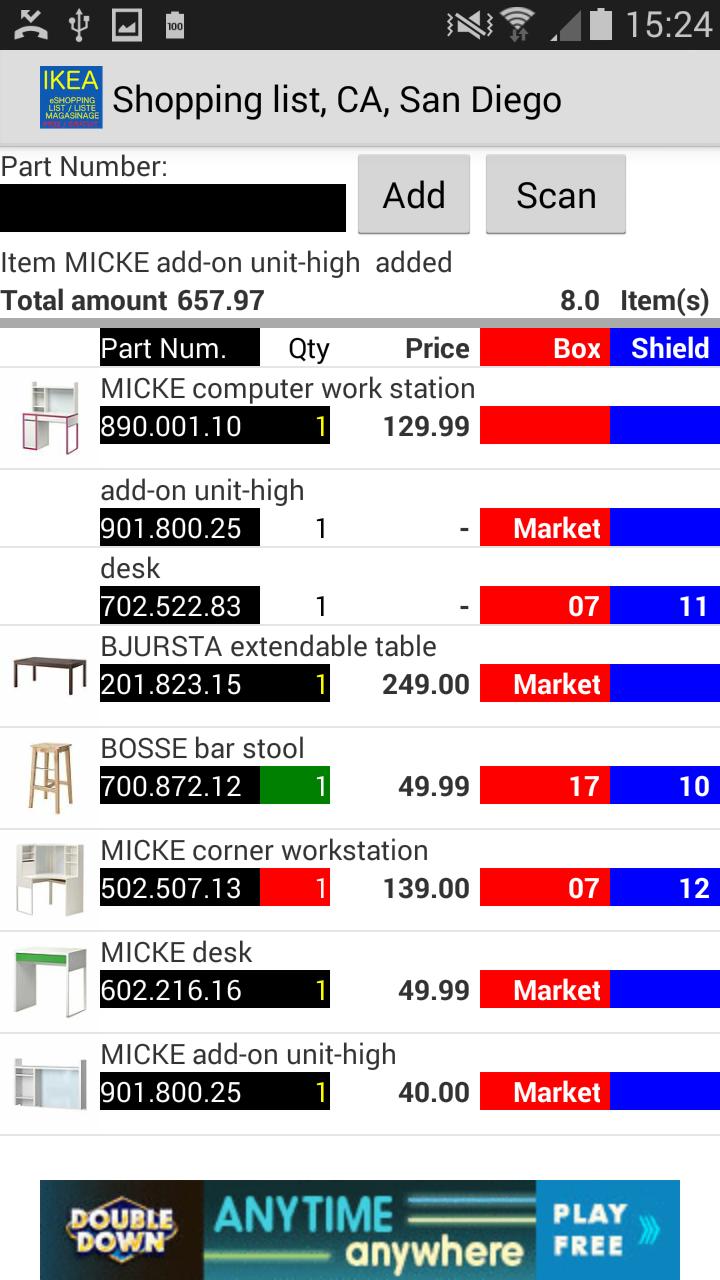 Shopping List at Ikea - Free