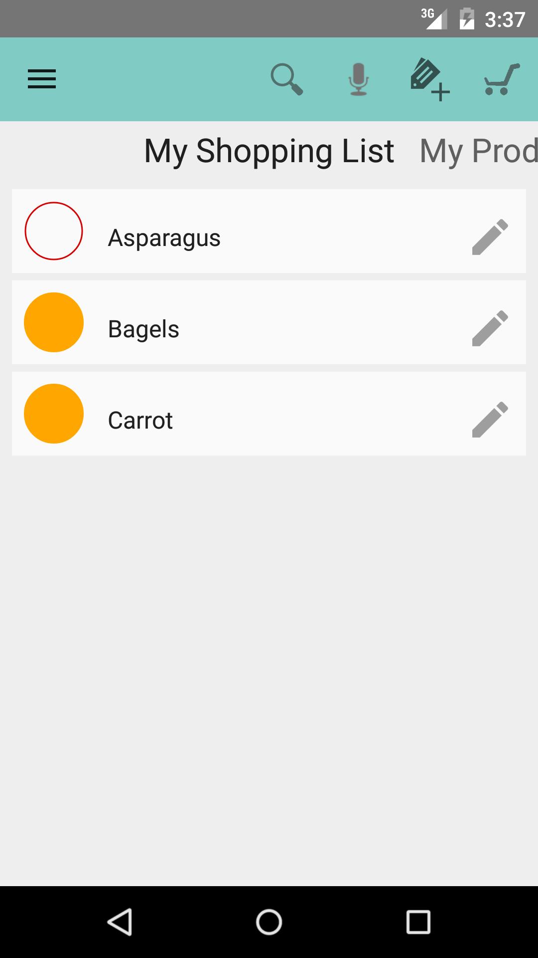Shopping List - PlanneHrApp