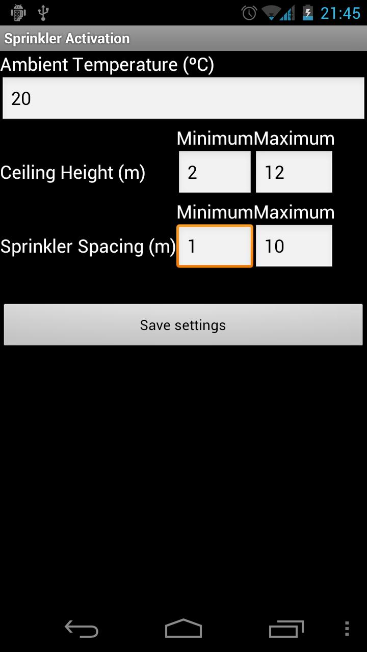 Sprinkler Activation