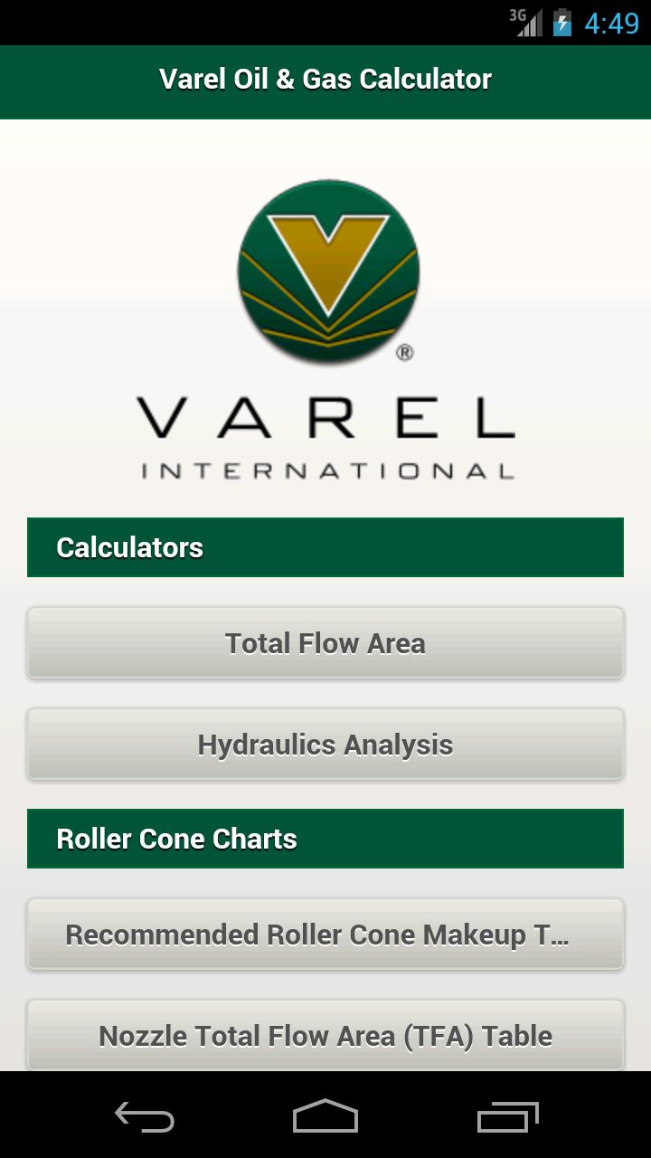 Varel Oil & Gas Calculator