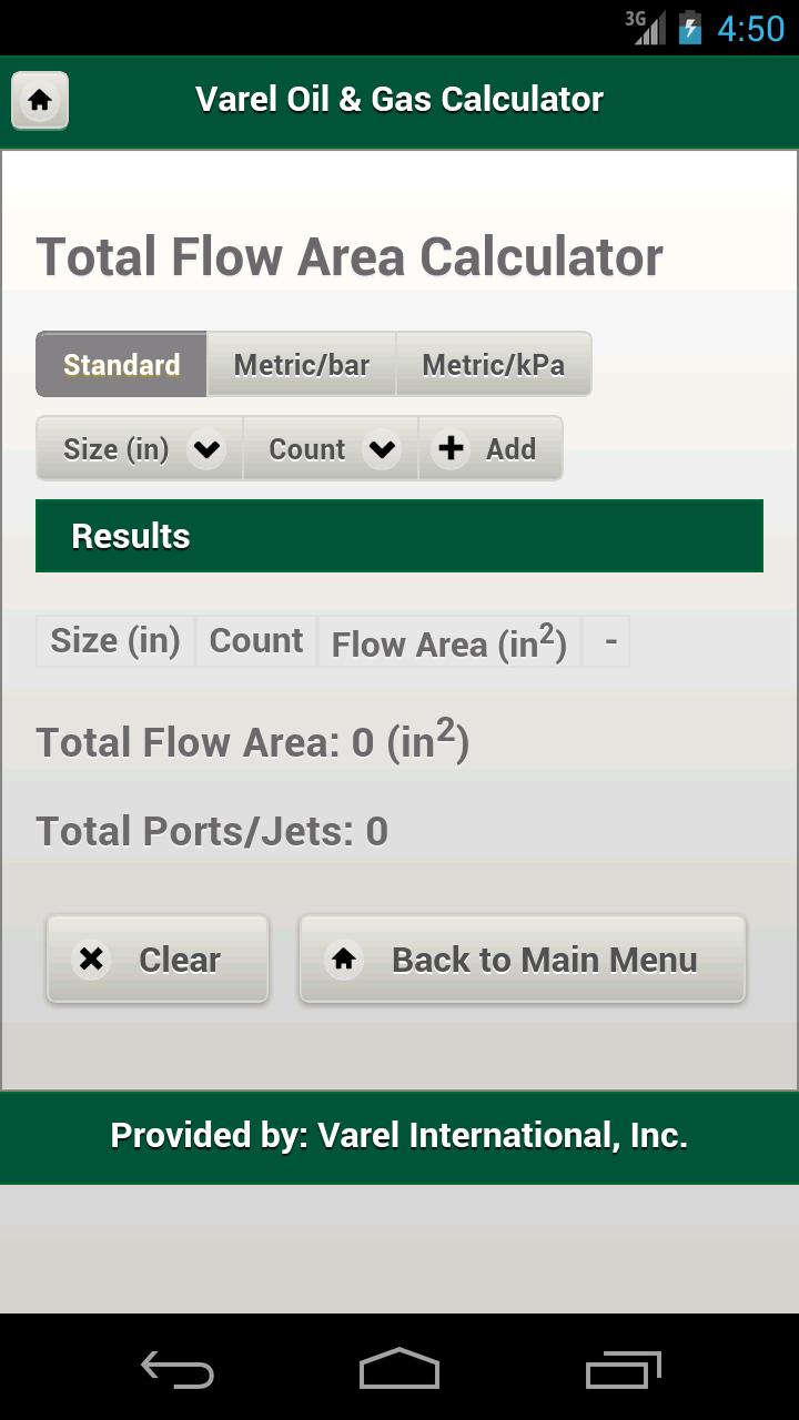 Varel Oil & Gas Calculator