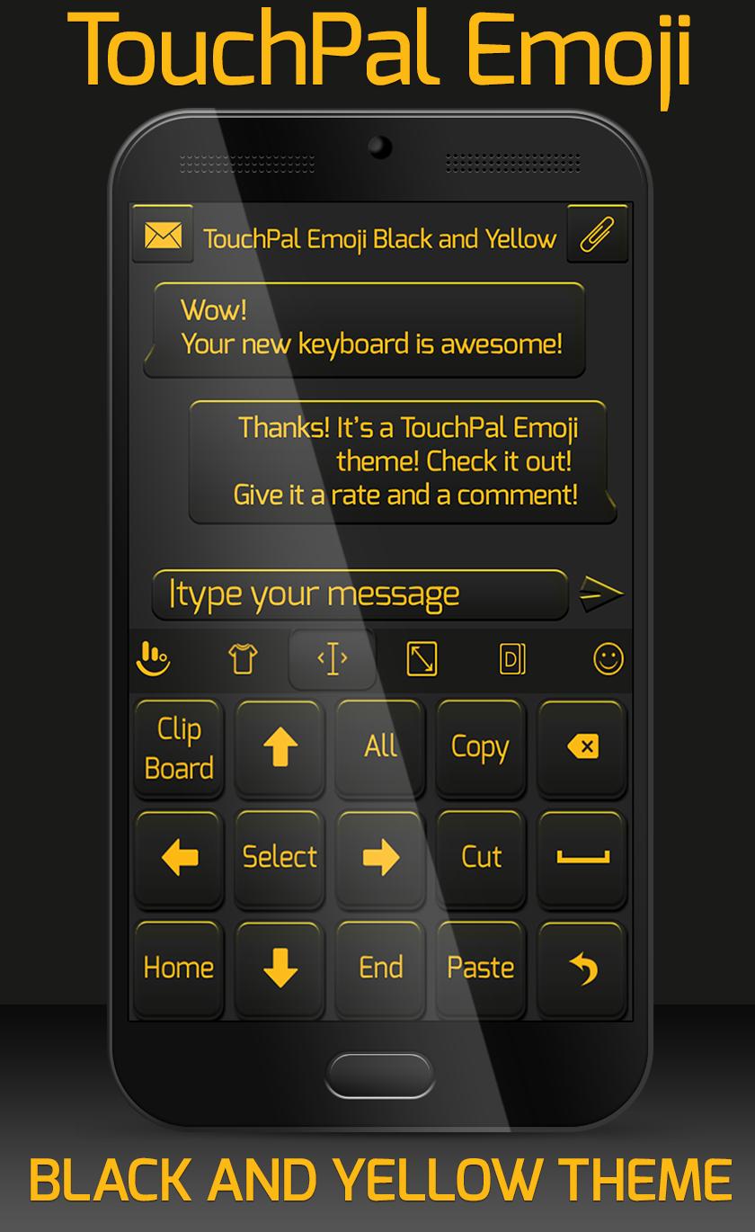 Emoji Black&Yellow Keyboard