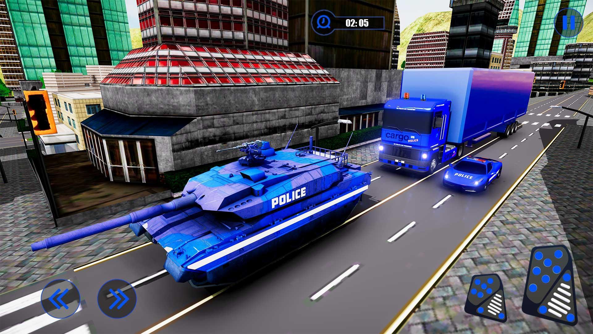 US Police Car Transporter - Plane Simulator