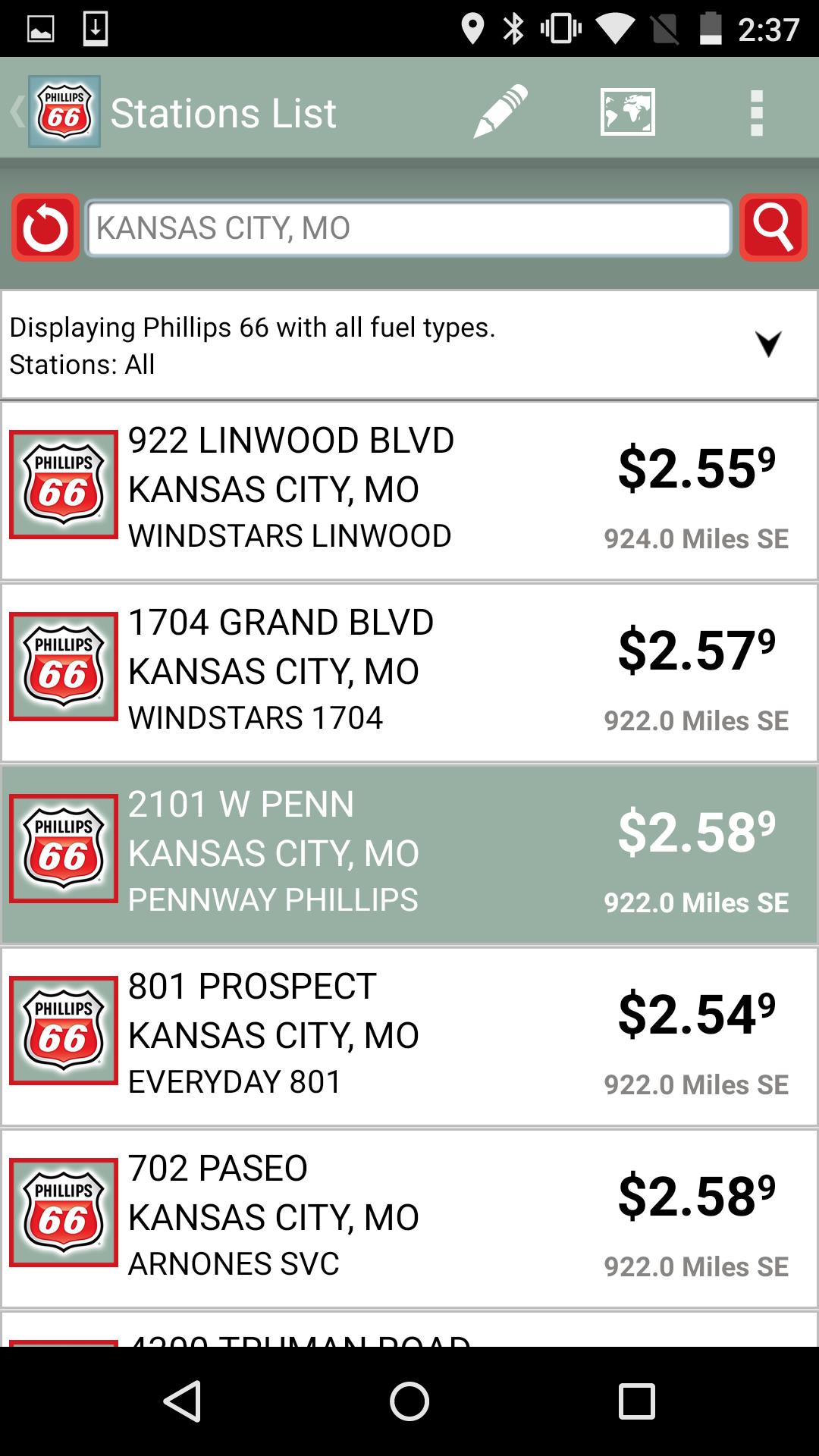 Phillips 66 Gas Station Finder