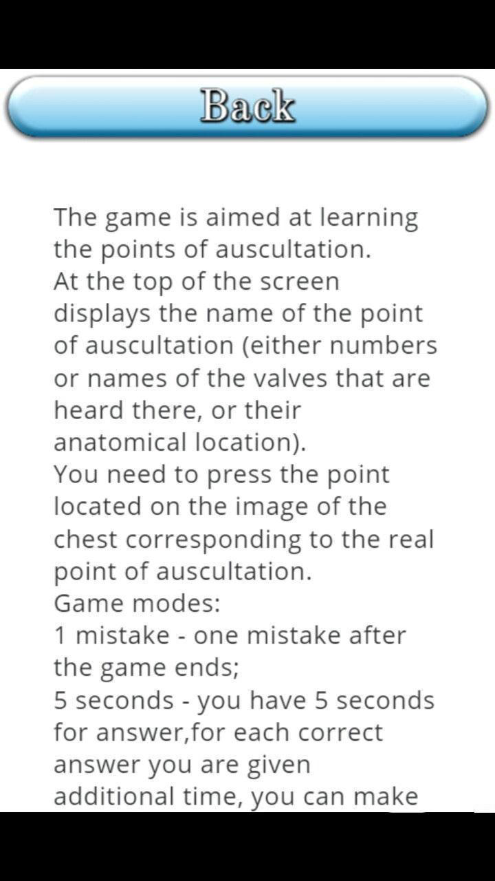Auscultation of the heart