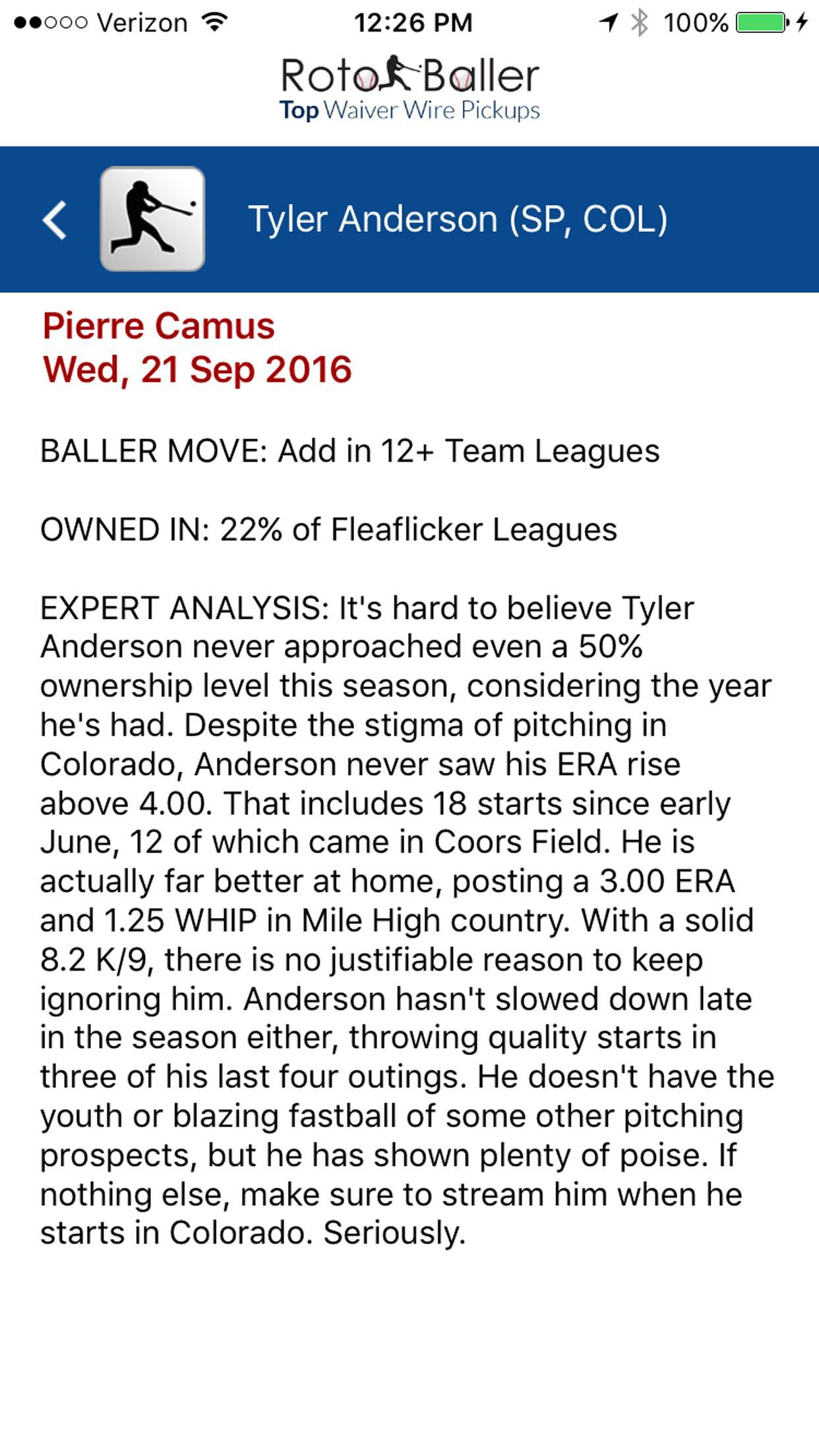 Fantasy Baseball News & Alerts