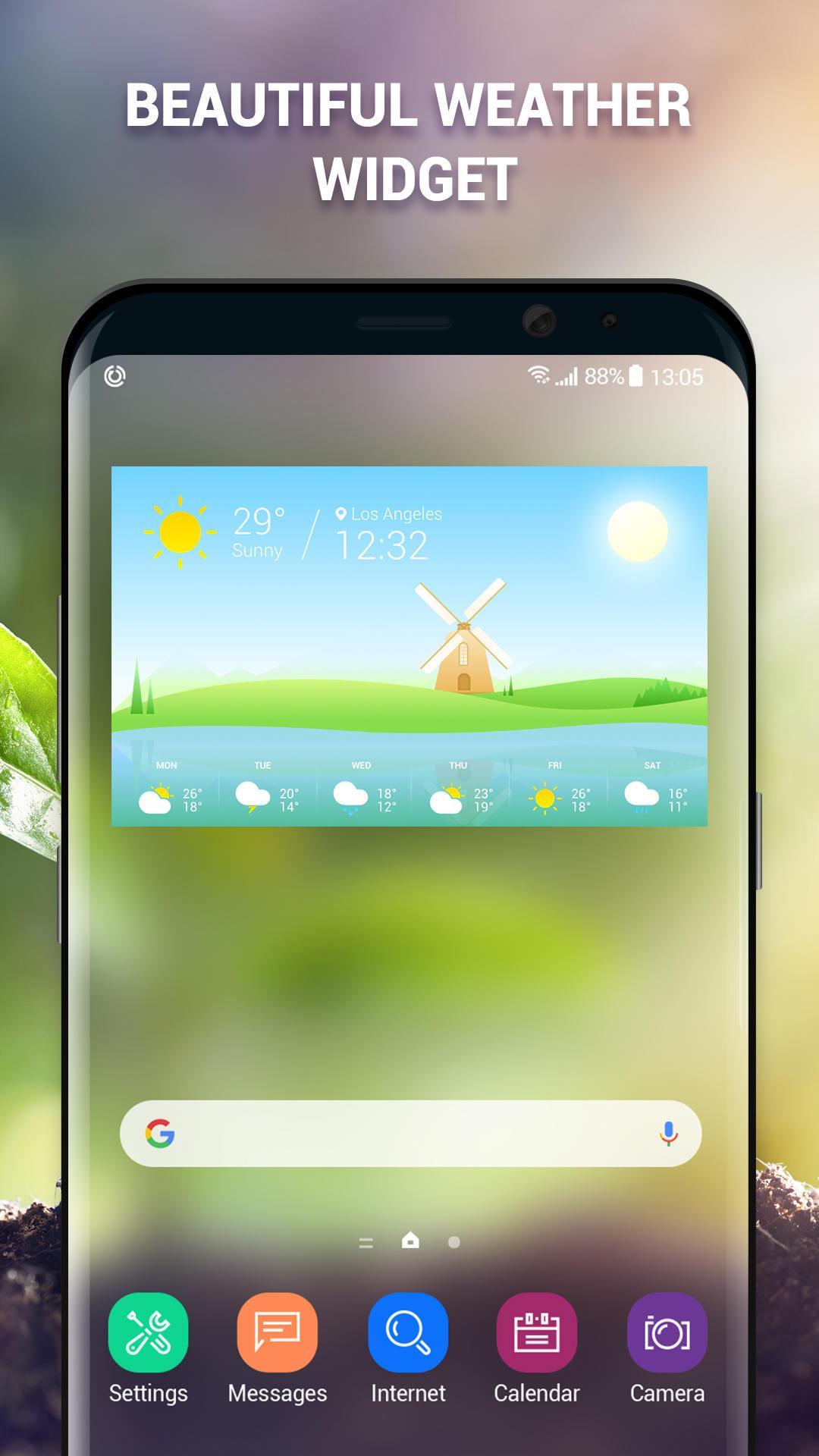 Real-time Weather & Temperature Widget