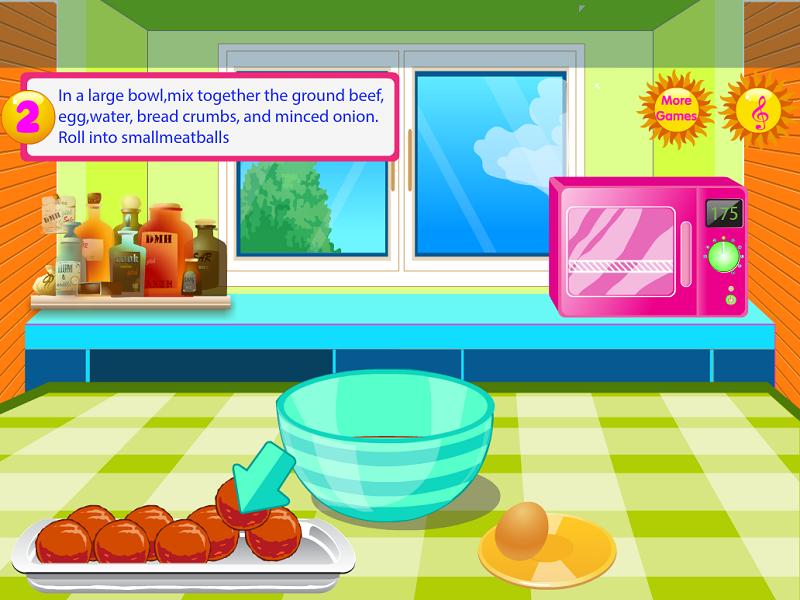 Meatballs food cooking games