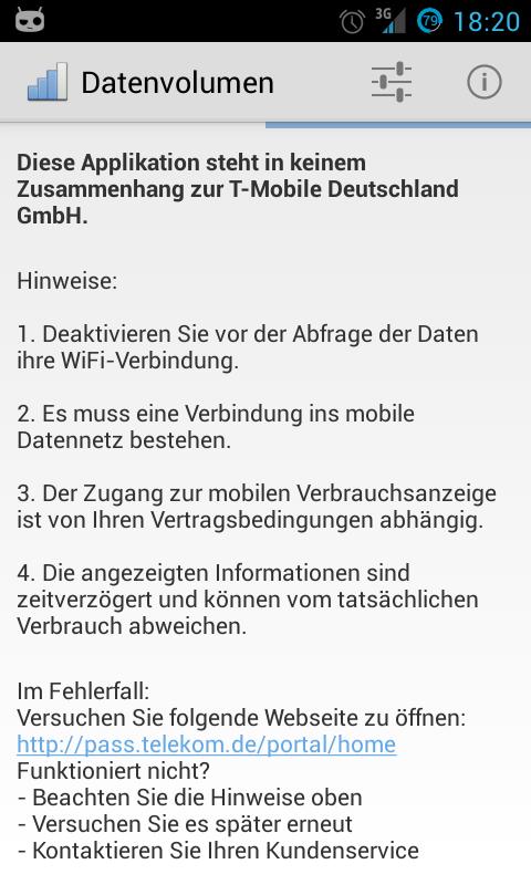 Telekom Verbrauchsanzeige