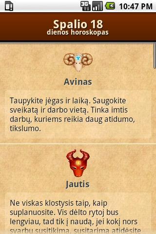 Dienos Horoskopas + Widget