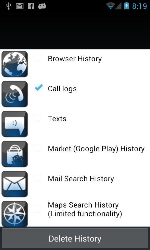 Delete My History -Erase Clear