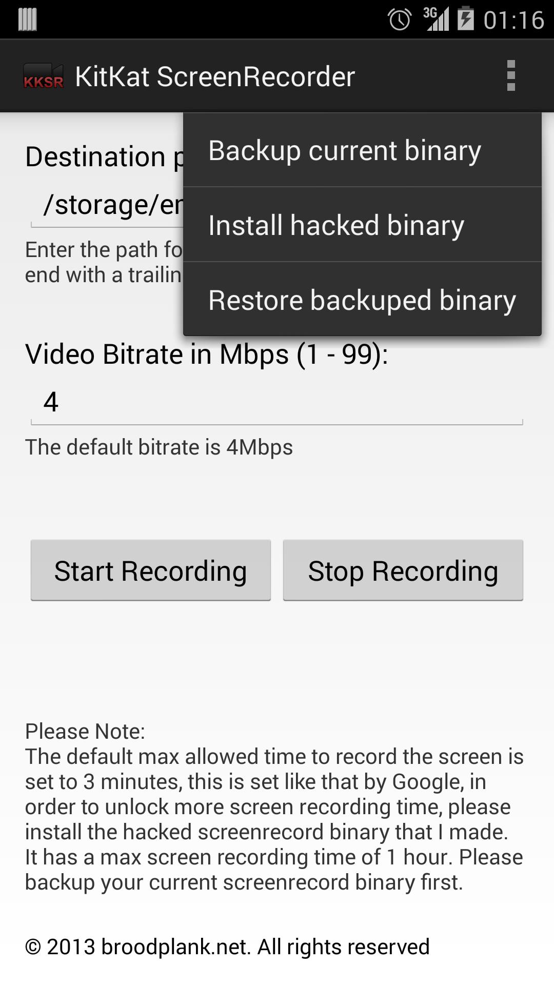 KitKat ScreenRecorder * Root *